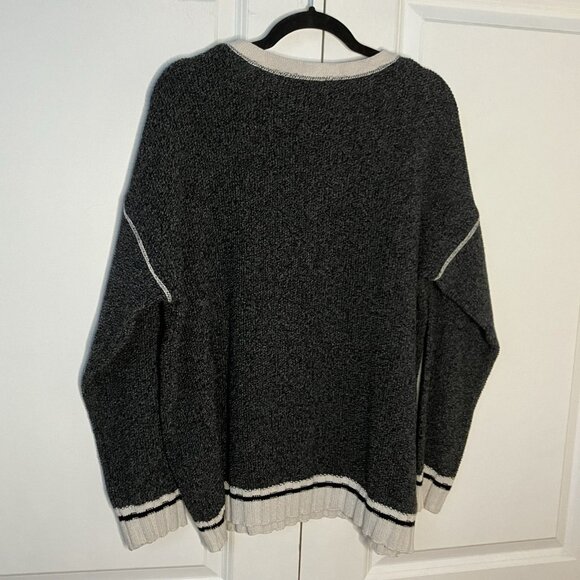 Cotton Country Knit Sweater Womens XL Gray Made in Canada Neutral Cozy - Picture 5 of 7
